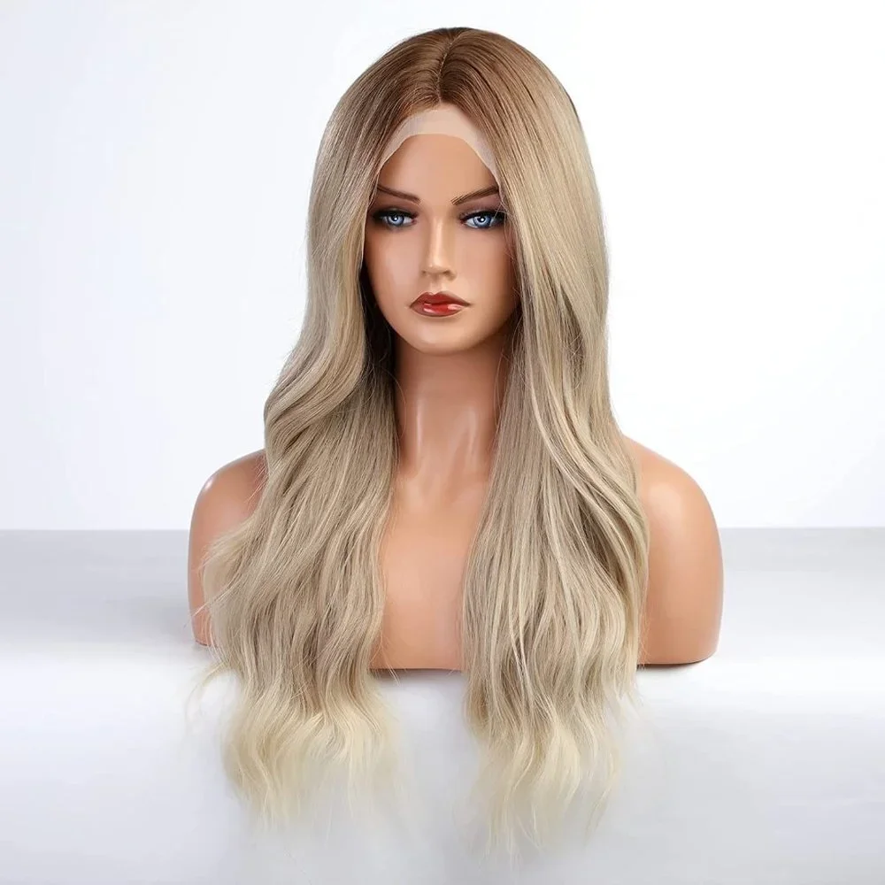 Ombre Ash Blonde Lace Closure Wigs